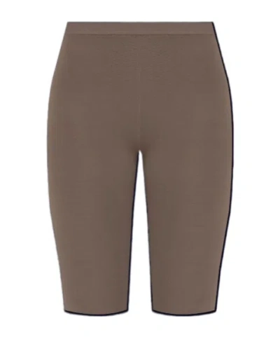 Entire Studios Ribbed Shorts In Brown