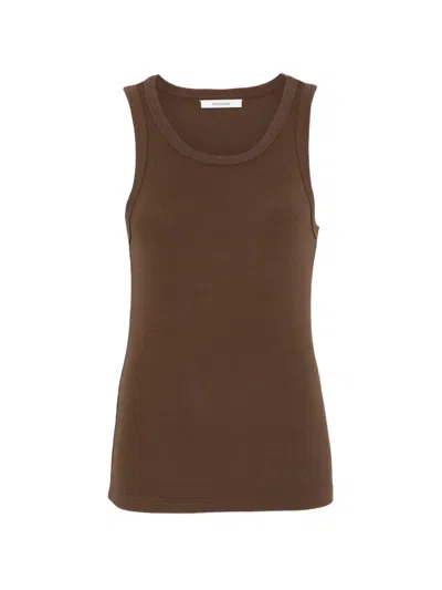 Entire Studios Ribbed Tank Top In Brown
