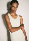 Entire Studios Ribbed Tank Top In Cream