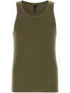 Entire Studios Army Green Stretch Cotton Tank Top In Green