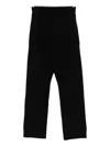 Entire Studios Ribbed-trim Trousers In Black