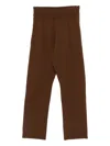 Entire Studios Ribbed-trim Trousers In Brown