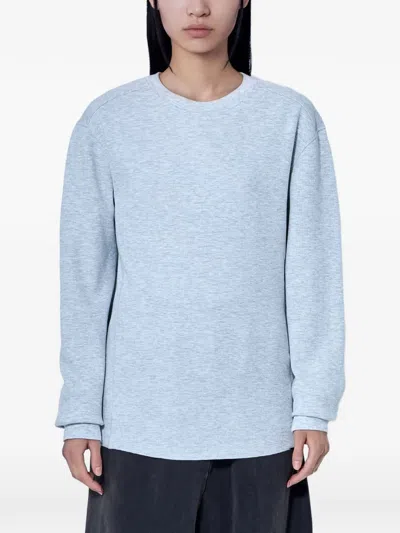 Entire Studios Ribbed-trim Long-sleeve T-shirt In Blue