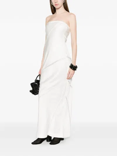 Entire Studios Ribbon Bandeau Dress In White