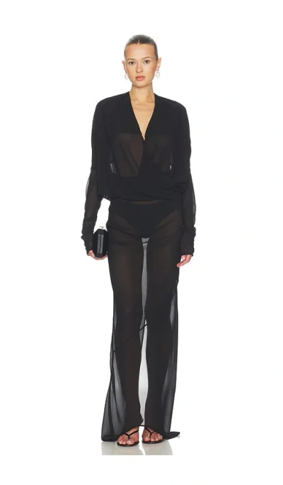 Entire Studios Robe Dress In Black