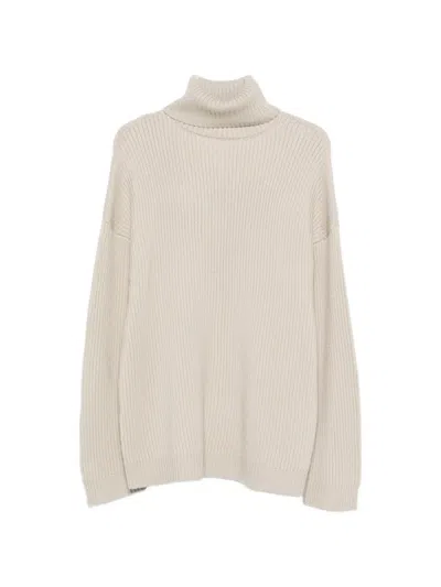 Entire Studios Roll-neck Ribbed Sweater In Neutral
