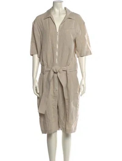 Pre-owned Entire Studios Romper In Neutral