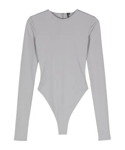 Entire Studios Ls Bodytsuit - Cotton Spandex In Metallic