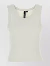 Entire Studios Womens Scoop-neck Cropped Organic-cotton Blend Jersey Top Rice