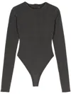 Entire Studios Bodysuit Nylon Spandex Soot In Black