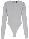 Entire Studios Ls Bodytsuit - Cotton Spandex In Grey