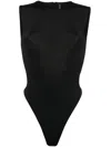 Entire Studios Dark Grey Jersey Bodysuit In Black