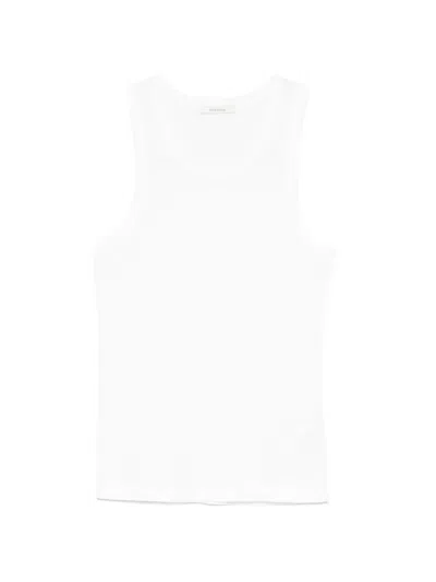 Entire Studios Round Neck Sleeveless T-shirt In White