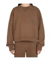 Entire Studios Washed-out Pullover Sweatshirt In Brown