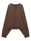 Entire Studios Oversized Crewneck Sweatshirt In Brown
