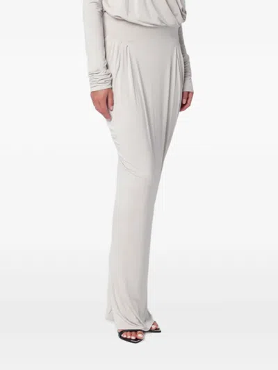 Entire Studios Ruched Maxi Skirt In White