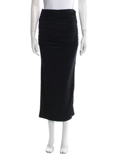 Pre-owned Entire Studios Ruffle Embellishment Midi Length Skirt In Black