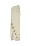 Entire Studios Beige Stretch Nylon Structured Skirt In Grey