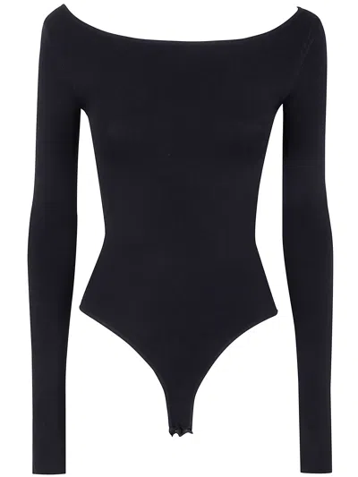 Entire Studios "scoop" Neck Bodysuit In Black