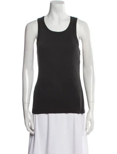 Pre-owned Entire Studios Scoop Neck Sleeveless Top In Black