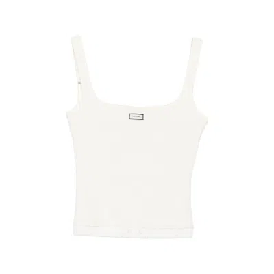 Entire Studios Scoop-neck Stretch Nylon Tank Top In White