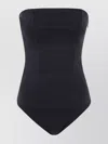 Entire Studios Seamless Strapless Fitted Silhouette Bodysuit In Black