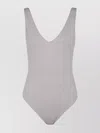 Entire Studios Seamless V Neck Bodysuit In White