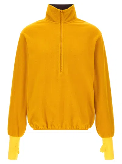 Entire Studios Zip-up Fleece Sweatshirt In Yellow