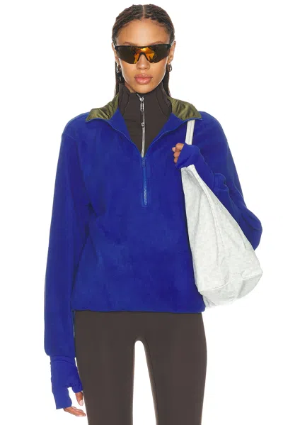 Entire Studios Shell Fleece Pullover Sweatshirt In Blue