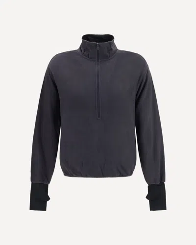 Entire Studios Shell Fleece Zip Jacket In Black