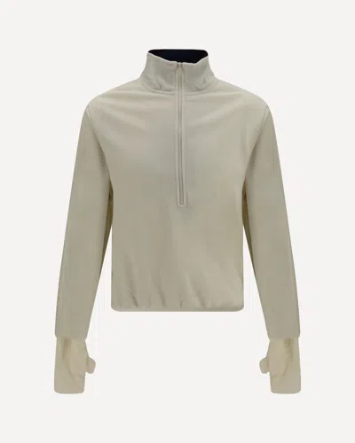 Entire Studios Shell Fleece Zip Jacket In Cream