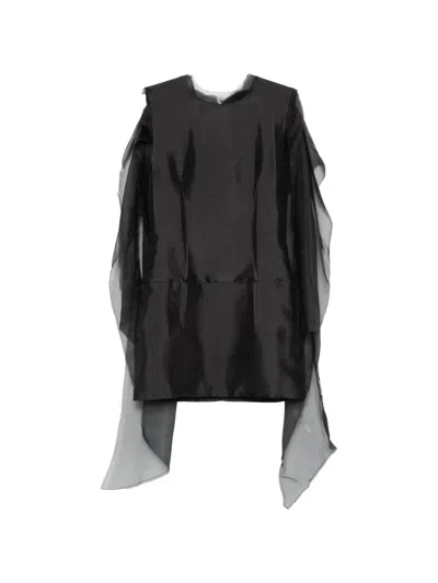 Entire Studios Shift Dress Black Satin