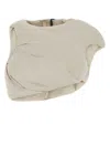 Entire Studios Sand Stretch Nylon Padded Boulder Top In White