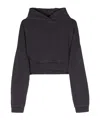 Entire Studios Short Hooded Sweatshirt In Black