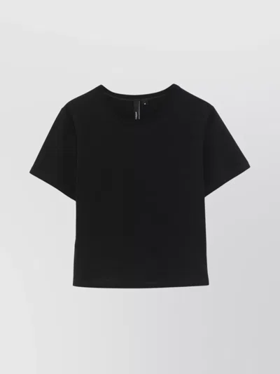 ENTIRE STUDIOS SHORT SLEEVE CROPPED CREW NECK TOP