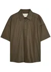 Entire Studios Short Sleeve Wool Shirt In Green