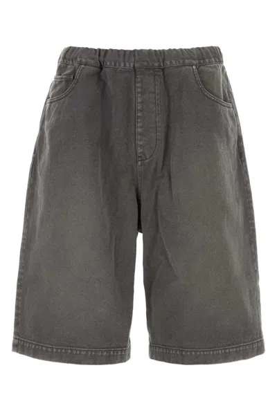 Entire Studios Bermuda Shorts With Front And Back Pockets In Grey