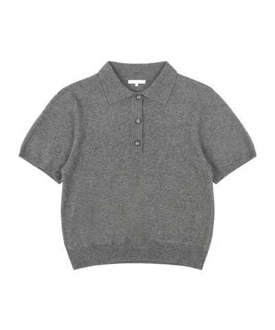 Entire Studios Short-sleeved Polo Sweater In Gray