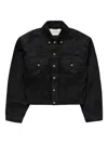 Entire Studios Shrunken Denim Jacket Raw Black In Black