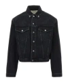 Entire Studios Shrunken Denim Jacket In Black