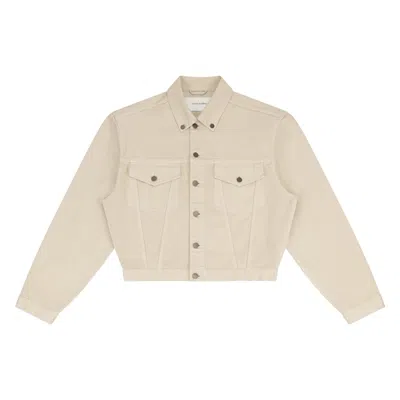 Pre-owned Entire Studios Shrunken Denim Jacket 'canyon' | Brown | Men's Size Xl