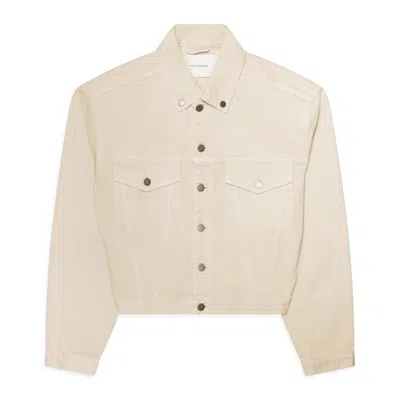 Entire Studios Shrunken Denim Jacket Canyon In Gold
