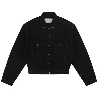 Pre-owned Entire Studios Shrunken Denim Jacket 'magnetite' | Grey | Men's Size Xl In Gray
