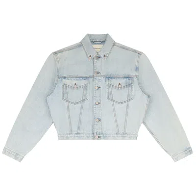 Pre-owned Entire Studios Shrunken Denim Jacket 'old Blue' | Men's Size Xxl