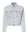 Entire Studios Shrunken Denim Jacket In Blue