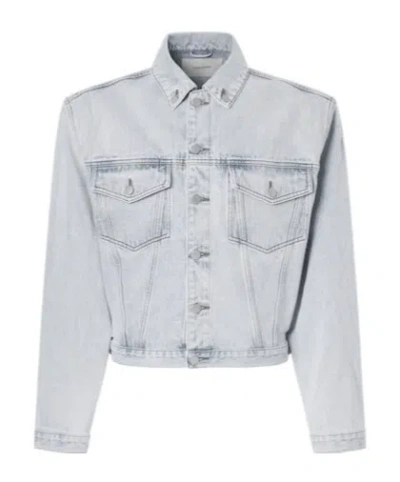 Entire Studios Shrunken Denim Jacket In Blue