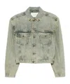 Entire Studios Distressed Denim Jacket In Gray