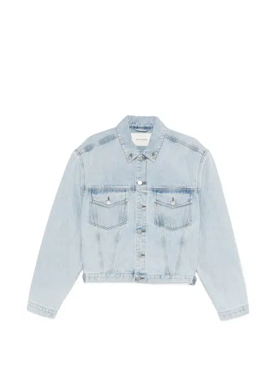 Entire Studios Shrunken Pocket Denim Jacket In Blue