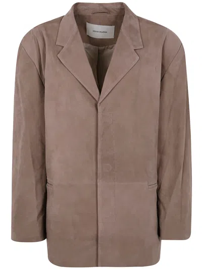 Entire Studios Single Breasted Blazer Back Vent In Brown