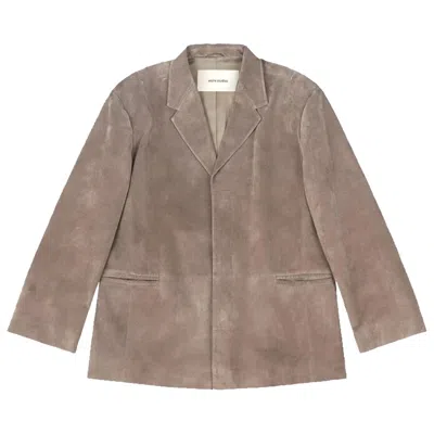 Pre-owned Entire Studios Single Breasted Blazer 'stable Suede' | Tan | Men's Size L